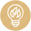 bulb, energy, fire, flame, idea, light, light bulb 