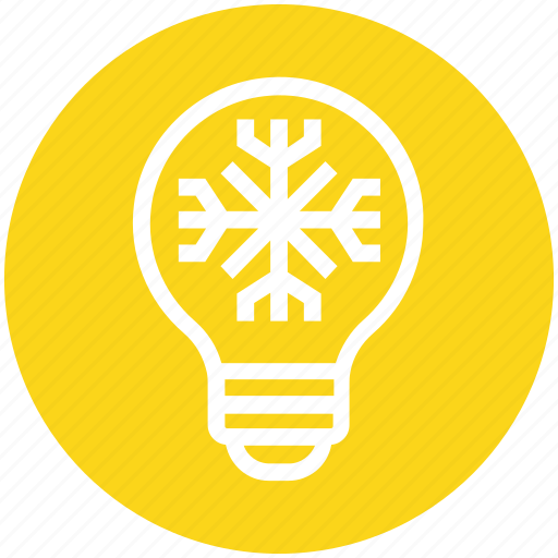 Bulb, energy, idea, light, light bulb, snowflake, winter icon - Download on Iconfinder
