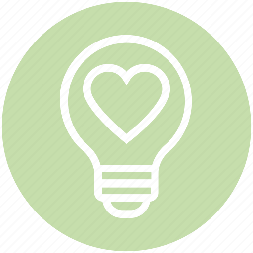 Bulb, energy, heart, idea, light, light bulb, love icon - Download on Iconfinder