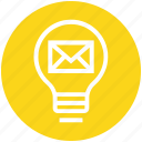bulb, energy, envelope, idea, letter, light, light bulb