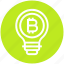 bitcoin, bulb, energy, idea, light, light bulb, money 