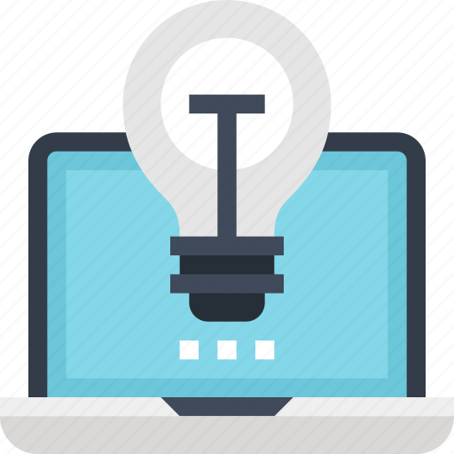 Bulb, energy, idea, imagination, laptop, light, power icon - Download on Iconfinder