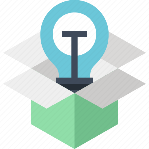 Box, bulb, idea, imagination, inspiration, light, think icon - Download on Iconfinder