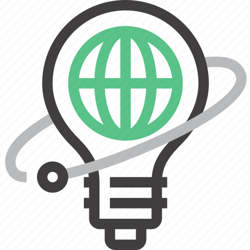 Bulb, globe, idea, imagination, light, world icon - Download on Iconfinder