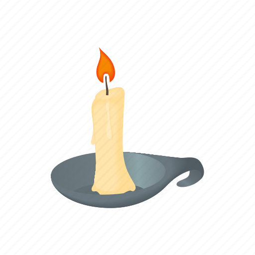 Candle, candlelight, cartoon, fire, flame, light, wax icon - Download on Iconfinder