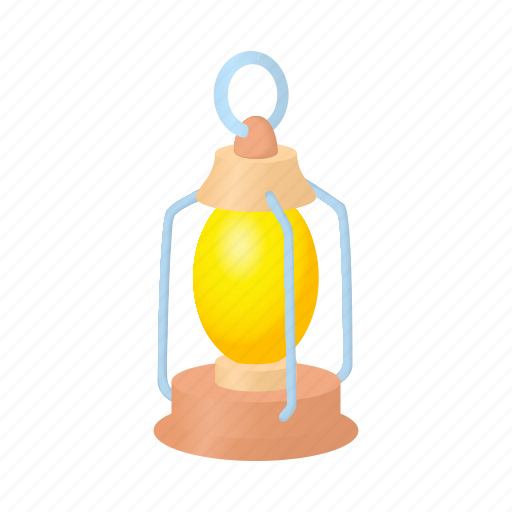 Cartoon, flame, kerosene, lamp, lantern, metal, oil icon - Download on Iconfinder