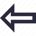 directional arrow, left arrow, left direction, navigational, road sign