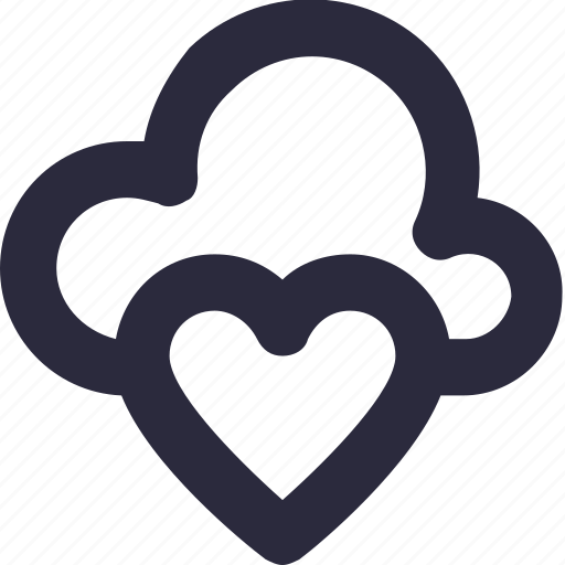 Cloud computing, heart, online dating, online love, online romance icon - Download on Iconfinder