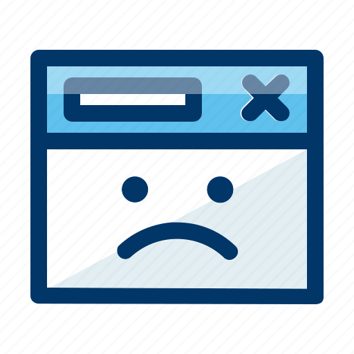 Unhappy, webpage, browser, online, web, website icon - Download on Iconfinder