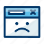 unhappy, webpage, browser, online, web, website 