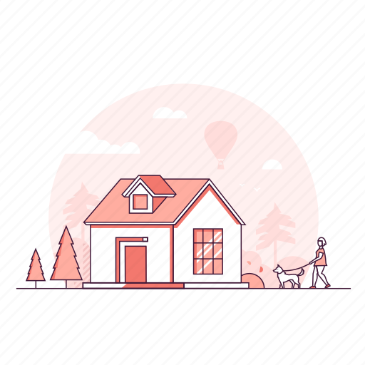 House, country, home, architecture, town illustration - Download on Iconfinder