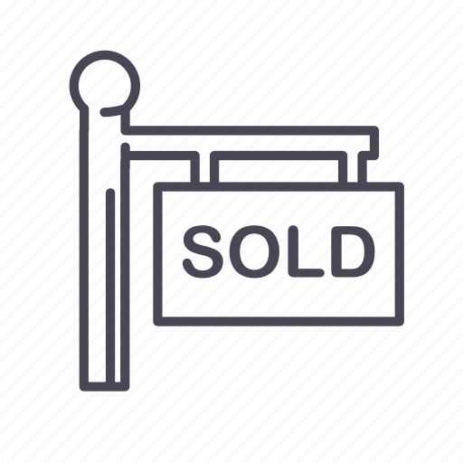 Property, sold, board icon - Download on Iconfinder