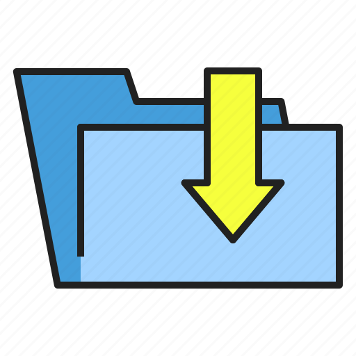 Arrow, document, download, file, folder, in, save icon - Download on Iconfinder