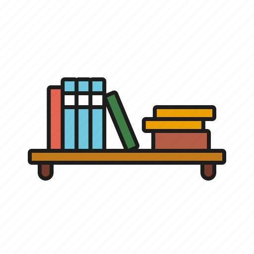 Books, bookshelf, education, learning, library, reading, school icon - Download on Iconfinder