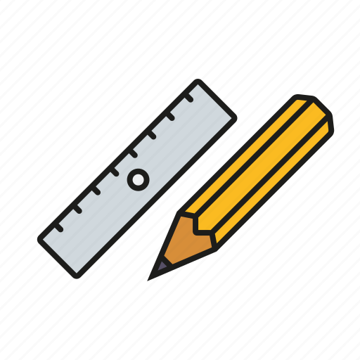 Drawing, education, pencil, ruler, school, utensils icon - Download on Iconfinder