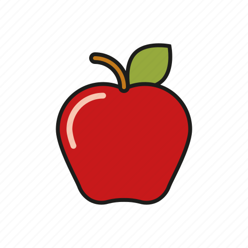 Apple, education, elementary school, food, fruit, lunch, school icon - Download on Iconfinder