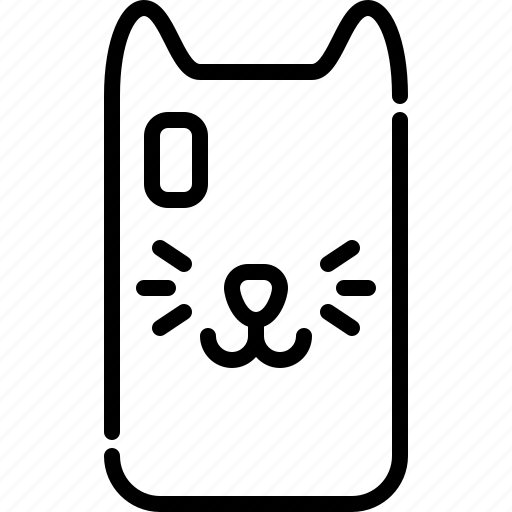 Cute, cat, animal, phone, case, mobile, smartphone icon - Download on Iconfinder