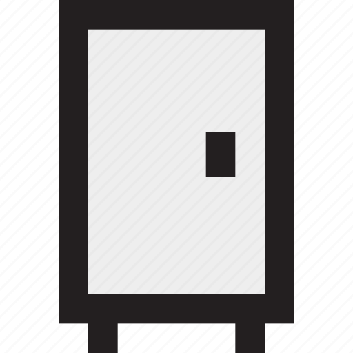 Fridge, household, kitchen, single door icon - Download on Iconfinder