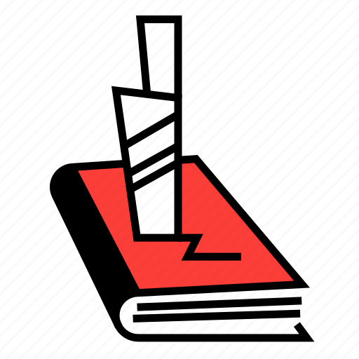Book, genre, horror, knife, literary, literature, navigation icon - Download on Iconfinder