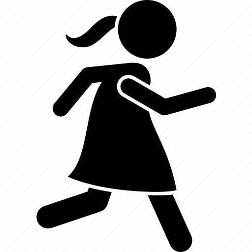 Action, child, girl, moving, run, running icon - Download on Iconfinder