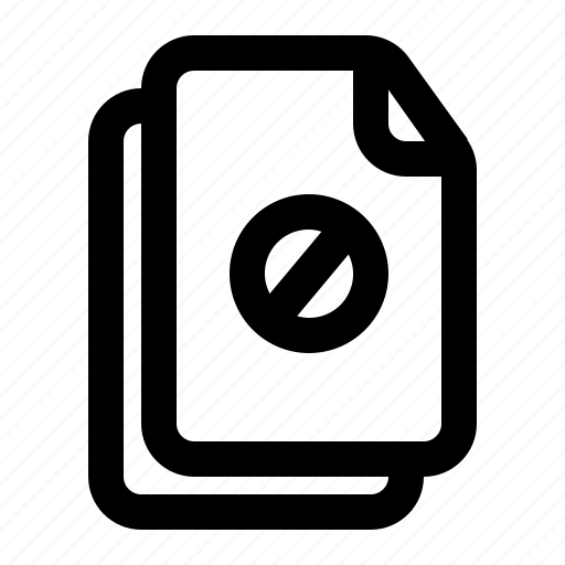 Banned, document, file, folder icon - Download on Iconfinder