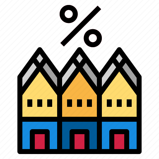 Building, house, percent icon - Download on Iconfinder