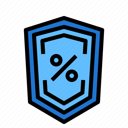 Defend, percent, security, shield icon - Download on Iconfinder