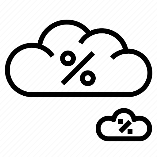 Cloud, percent, server icon - Download on Iconfinder