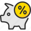 bank, credit, debt, loan, percentage, pig, piggy 