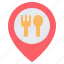 restaurant, dinner, location, pin, placeholder, map, gps 