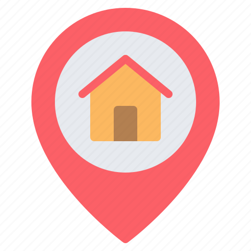 Home, house, location, pin, placeholder, map, gps icon - Download on Iconfinder