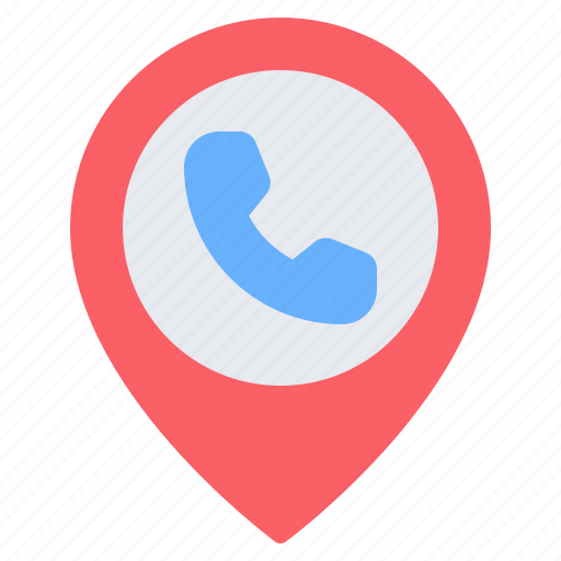 Telephone, phone, location, pin, placeholder, map, gps icon - Download on Iconfinder