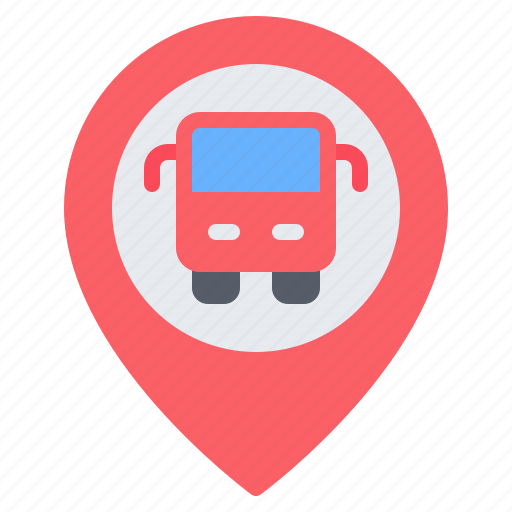 Bus, stop, station, location, pin, placeholder, map icon - Download on Iconfinder