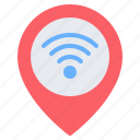 wifi, signal, connection, location, pin, placeholder, map