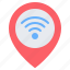 wifi, signal, connection, location, pin, placeholder, map 