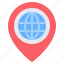 globe, earth, world, location, pin, placeholder, map 