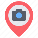 camera, photo, spot, location, pin, placeholder, map