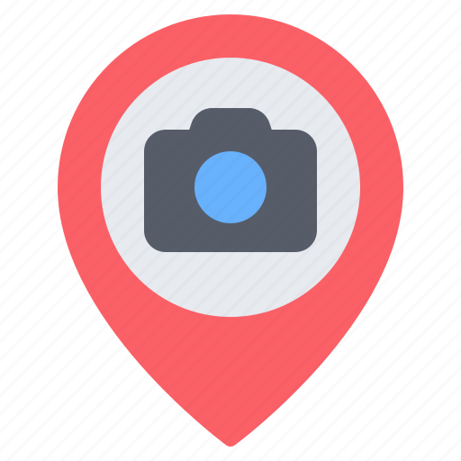Camera, photo, spot, location, pin, placeholder, map icon - Download on Iconfinder