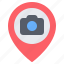 camera, photo, spot, location, pin, placeholder, map 