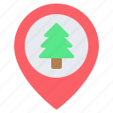 park, forest, tree, location, pin, placeholder, map