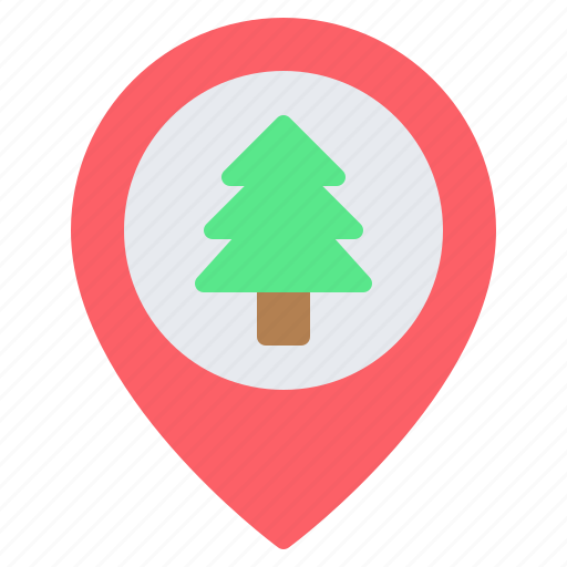 Park, forest, tree, location, pin, placeholder, map icon - Download on Iconfinder