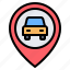 car, taxi, location, pin, placeholder, map, gps 