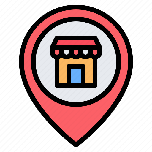 Shop, store, location, pin, placeholder, map, gps icon - Download on Iconfinder