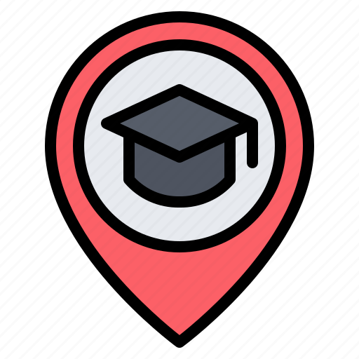 Education, school, univeristy, location, pin, placeholder, map icon - Download on Iconfinder