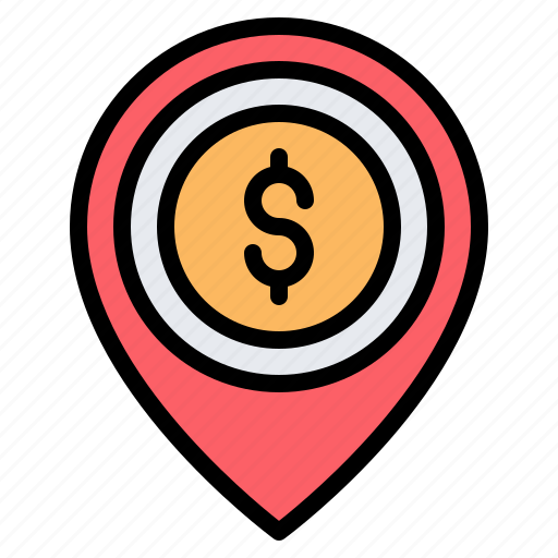 Money, bank, atm, location, pin, placeholder, map icon - Download on Iconfinder