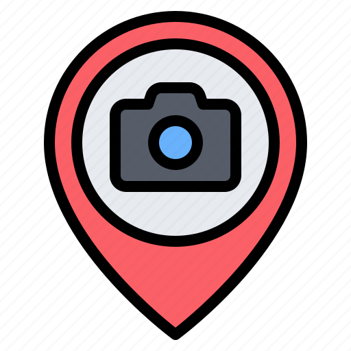 Camera, photo, spot, location, pin, placeholder, map icon - Download on Iconfinder