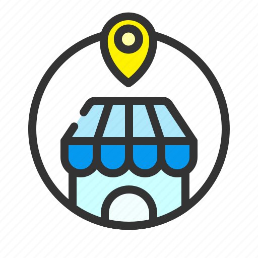 Gps, location, pin, shop, store icon - Download on Iconfinder