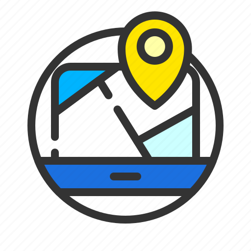 Gps, location, map, notebook, pin icon - Download on Iconfinder