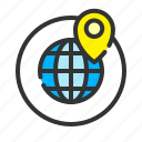globe, gps, location, map, pin