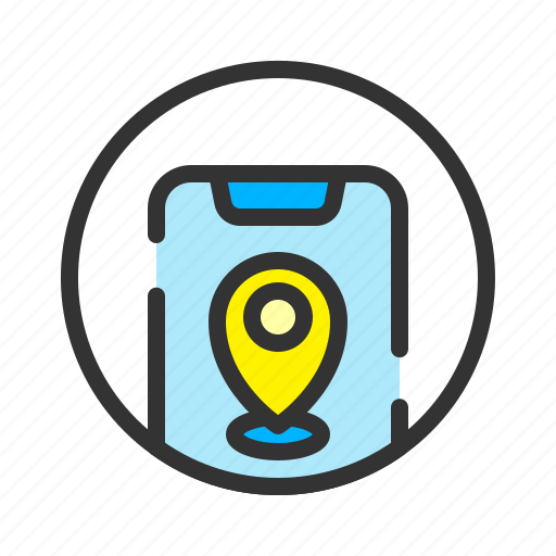 Gps, location, mobile, phone, pin icon - Download on Iconfinder